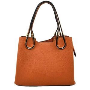 Pebble Textured & Horse Shoe Detail Tote